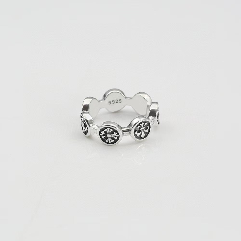 Chrome Hearts cross print open ring