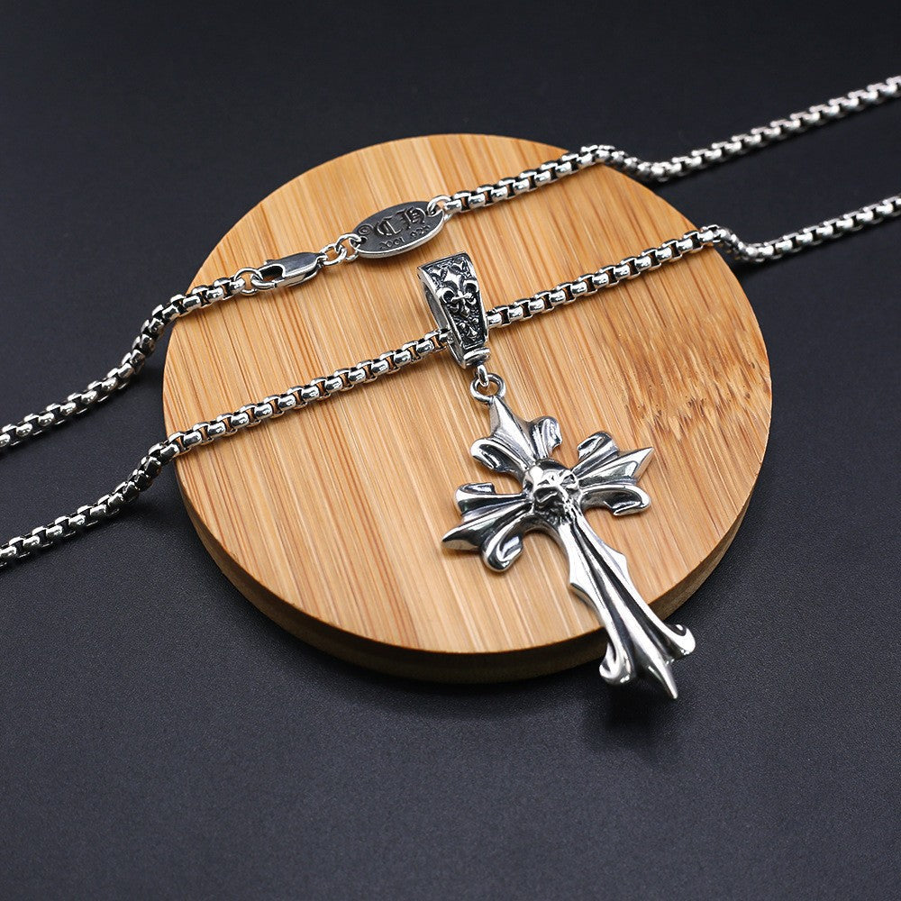 Chrome Hearts universal buckle cross skull pendant