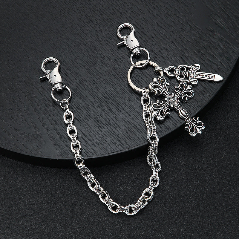 Chrome Hearts cross-connected big sword hip-hop trouser chain