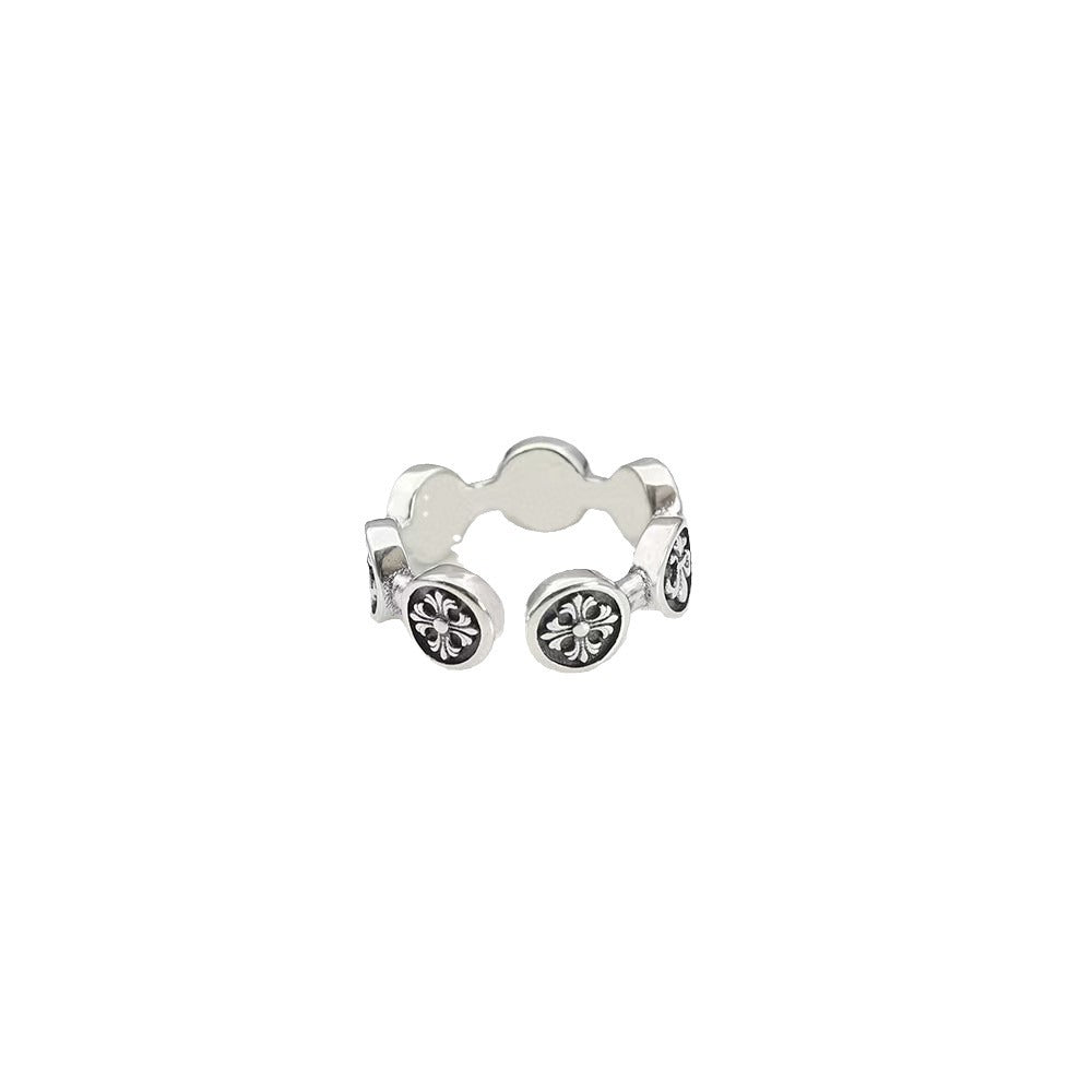 Chrome Hearts cross print open ring